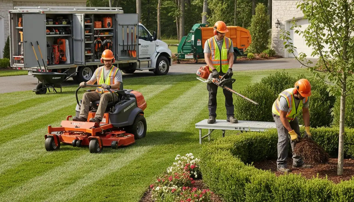 Tree service crew providing landscaping and tree trimming in Richmond, VA