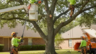 Richmond, VA arborist pruning tree branches for safer, healthier landscape maintenance