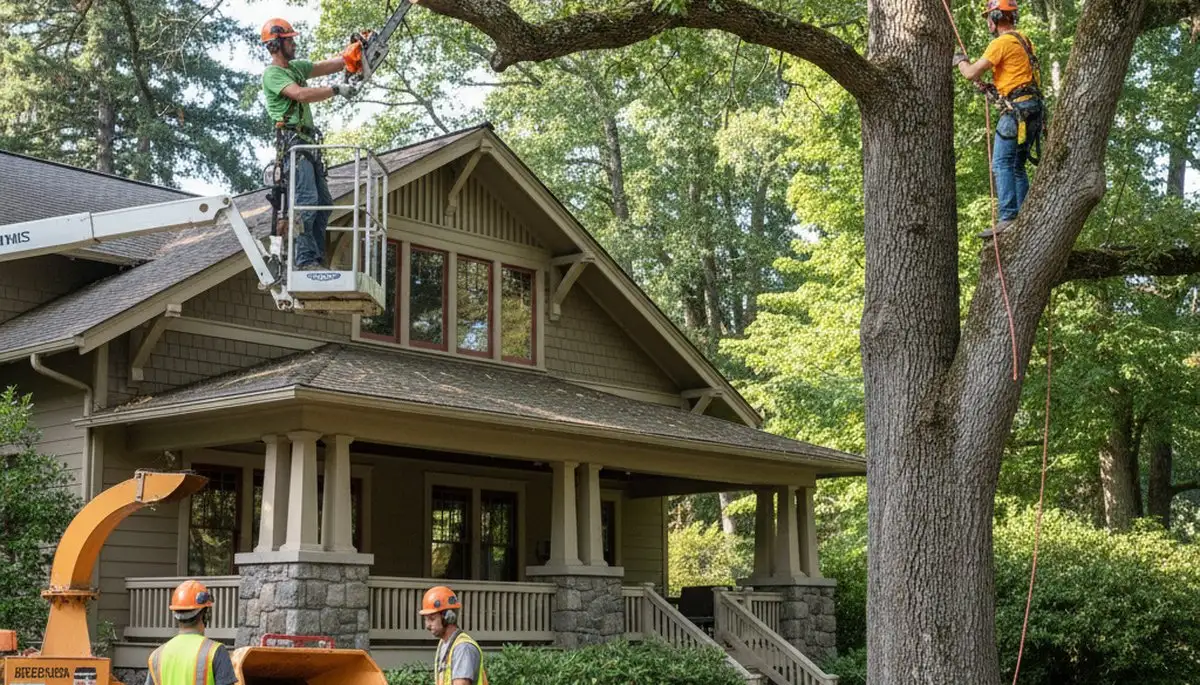 Tree service crew in Richmond, VA performing professional tree trimming and maintenance