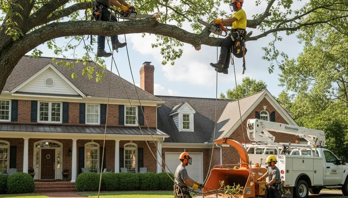 Tree service crew in Richmond, VA providing professional tree trimming and care