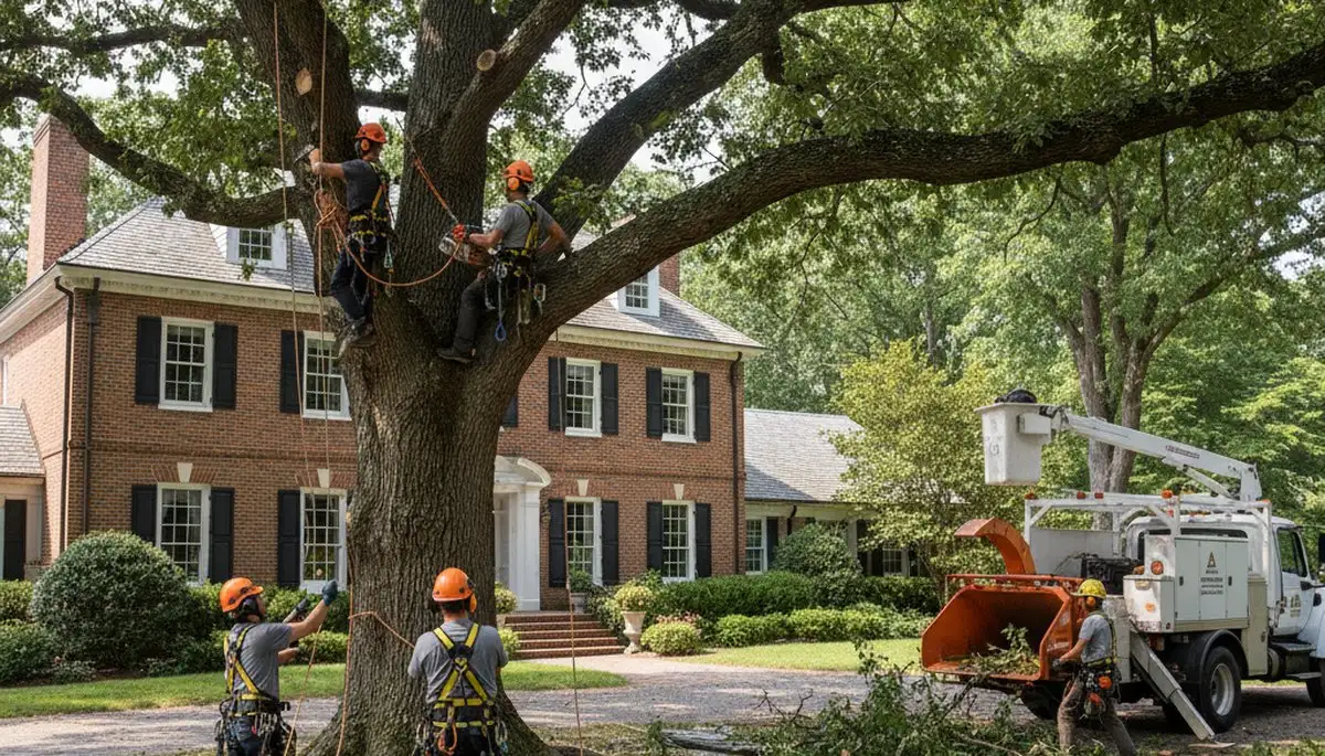 Tree service crew in Richmond, VA providing professional tree trimming and removal services