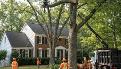 Tree service crew in Richmond, VA performing professional tree trimming and maintenance