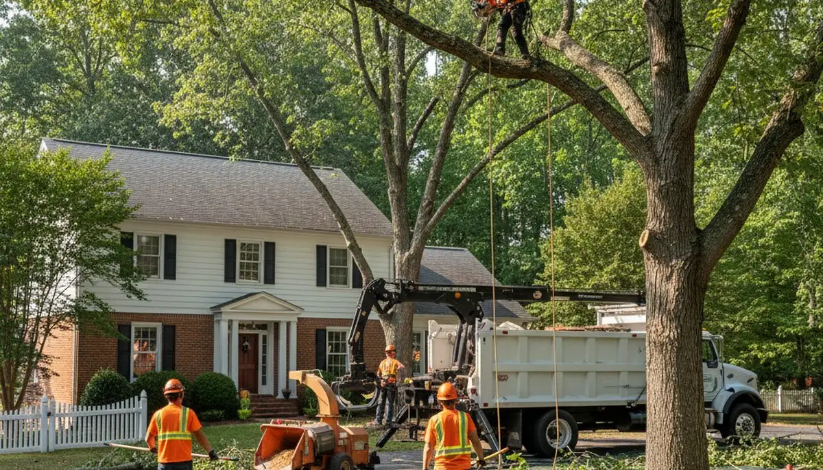 Tree service crew in Richmond, VA providing professional tree trimming and pruning for local properties