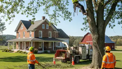 Tree service crew in Richmond, VA performing professional tree trimming and maintenance